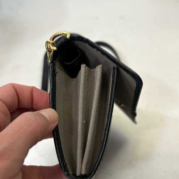 Neiman Marcus Black Leather Crossbody Purse - Picture 6 of 7